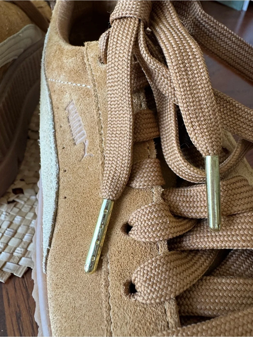 Fenty Rihanna X Puma Sz 9 Cleated Creeper Brown Suede Platform Sneakers Women’s